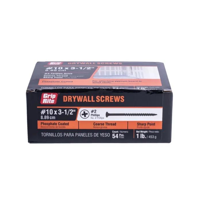 Grip-Rite #2 x 3-1/2 in Phillips Coarse Thread Drywall Screw 1 lb
