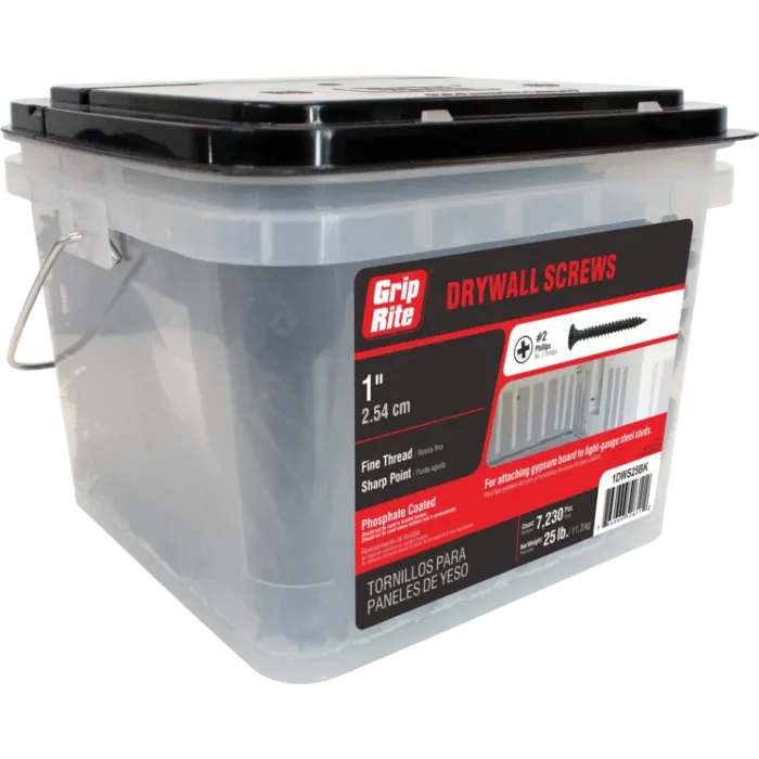 Grip-Rite Drywall Screw 1" Fine Black 25lb