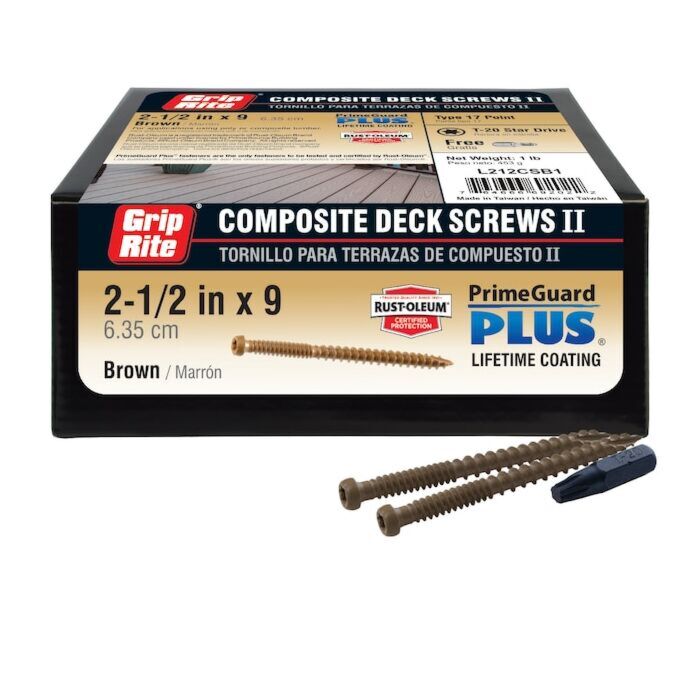 Grip-Rite #9 x 2-1/2" T20 Star Deck Screw 1 lb