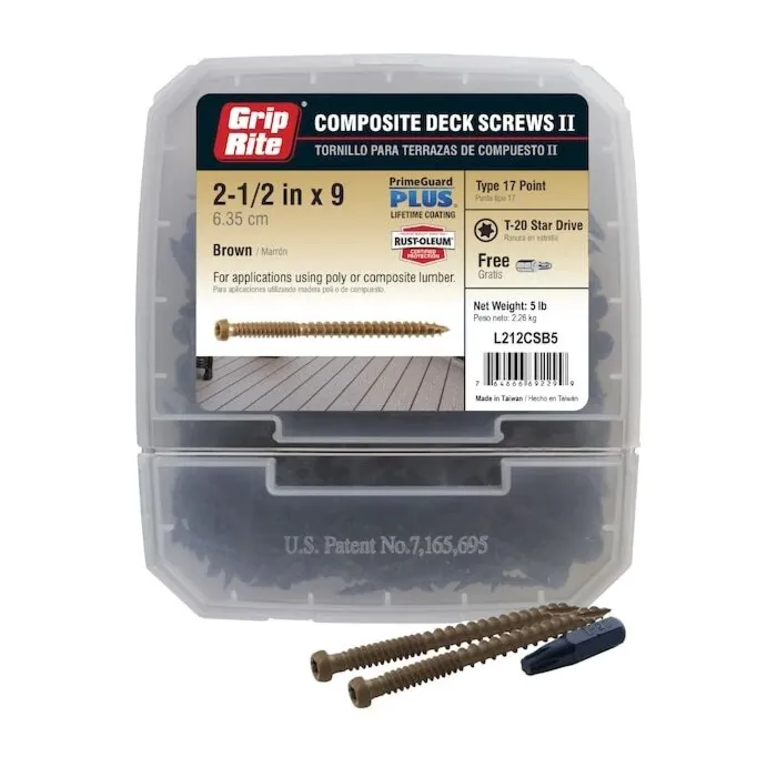 Grip-Rite #9 x 2-1/2" T20 Star Deck Screw 5 lb