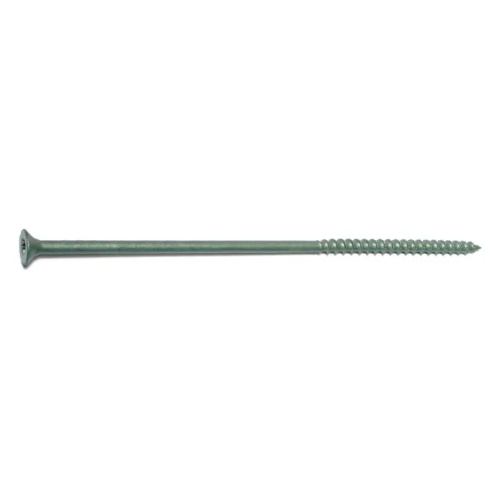 MIDWEST FASTENER #12 x 6" T-25 Star, Deck Screw, XL1500 Coating, Green (Bulk Box 25 lb)