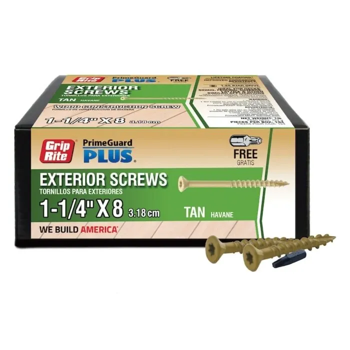 Grip-Rite #8 x 1-1/4" T25 Star  Deck Screw 1 lb