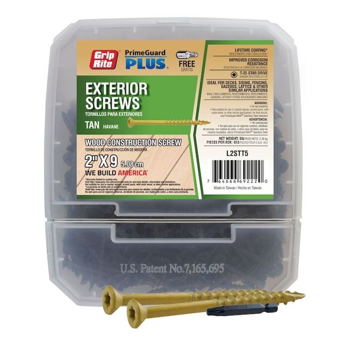 Grip-Rite #9 x 2" T25 Star Deck Screw 5 lb