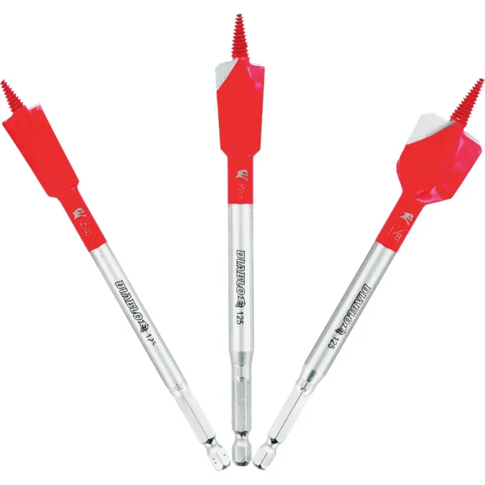 Diablo Tools Demo Demon™ Spade Bit Set for Nail-Embedded Wood (3pc)