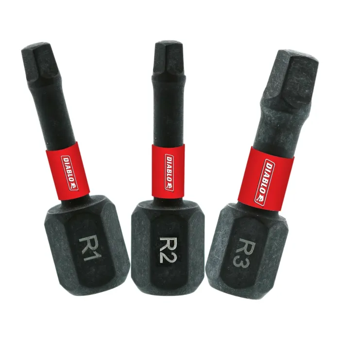Diablo Tools 1 in. Square Drive Bit Assorted Pack (3-Piece)