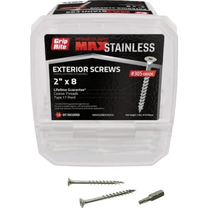 Grip-Rite #8 T20 Star 2 in Deck Screw 5 lb