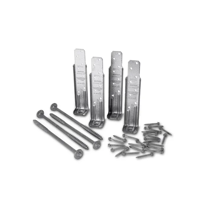 Simpson Strong-Tie DTT1Z ZMAX Galvanized Deck Tension Tie Kit for 2x w/ Screws (4pk)