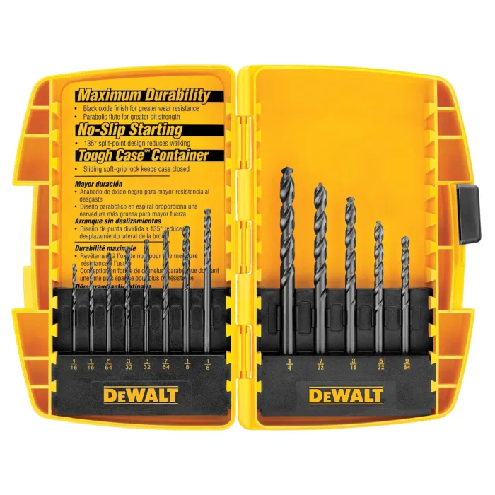 Dewalt Black Oxide Drill Bit Set w/ Pilot Point (13pc)