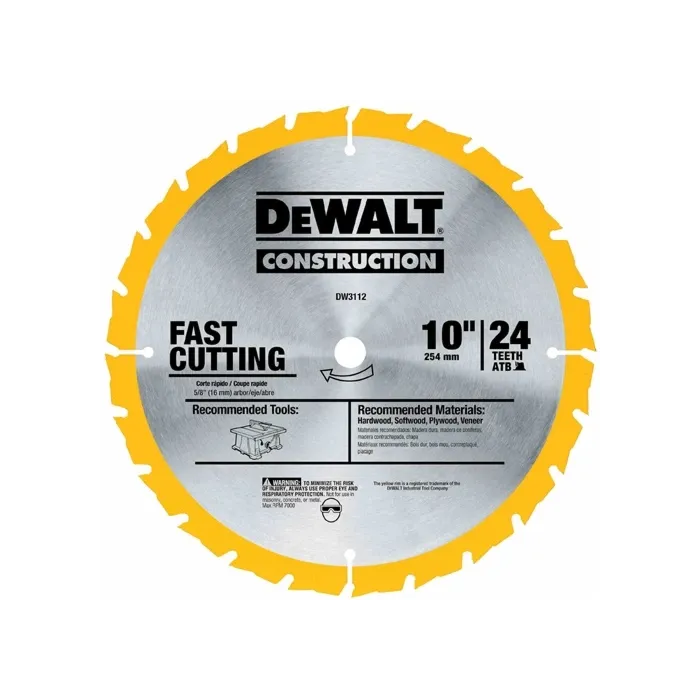 Dewalt Large Diameter Construction Saw Blades
