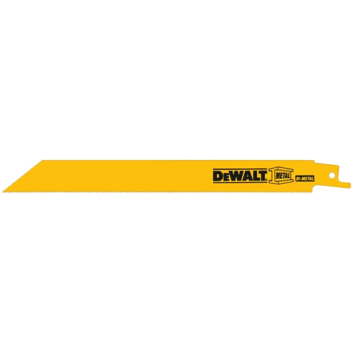 Dewalt 8 in 18 TPI Straight Back Bi-Metal Reciprocating Blade