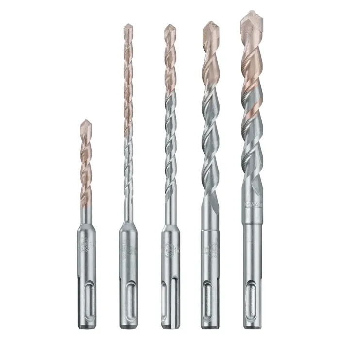 DEWALT 2-Cutter Rock Carbide SDS+ Bits Set (5pc)