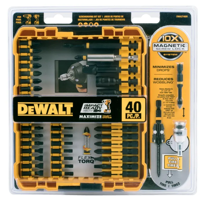 Dewalt FlexTorq IMPACT READY Screwdriving Bit Sets w/ ToughCase+ System (40pc)