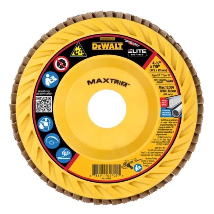 DEWALT MAXTRIM™ Trimmable 40G Flap Disc - 4 1/2 in. x 7/8 in.