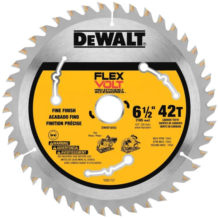 Dewalt 42T Flexvolt Tracksaw Blade - 6-1/2 in.