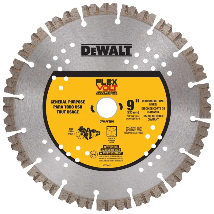 DEWALT FLEXVOLT 9 In Diamond Blade with 7/8 in Arbor (1 Pack)