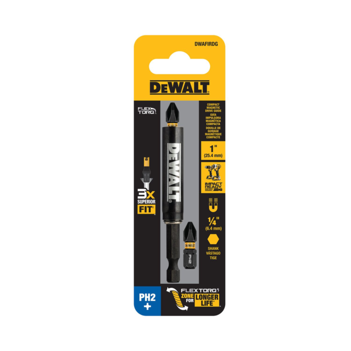 DEWALT Flextorq Impact Ready Drive Guide w/ 2 Bits