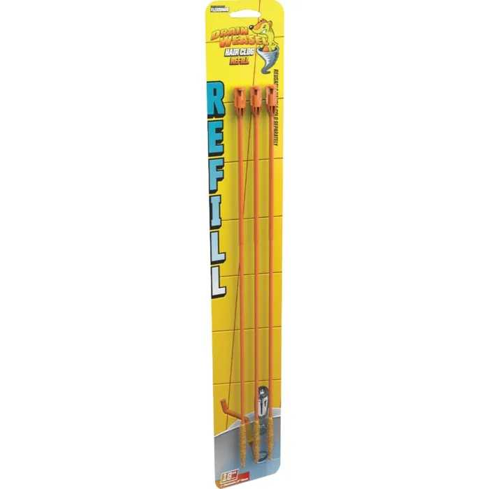 FlexiSnake Drain Weasel Hair Stick Refills (3pk)