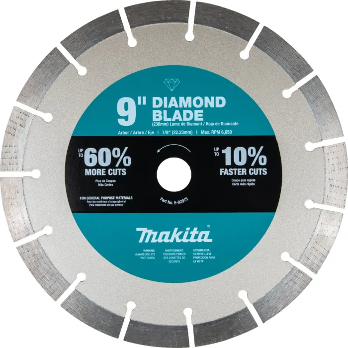 Makita 9" Ultra-Premium Plus Diamond Blade, Segmented, General Purpose