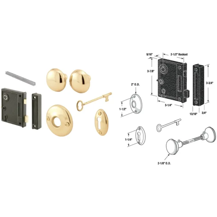 DEFENDER SECURITY Defender Security Vertical Placement Bit Key Trim Lock