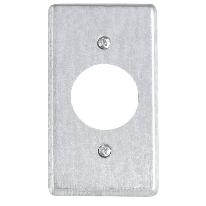 Thomas & Betts 1 Gang Steel Single Receptacle Utility Box Cover (Silver)
