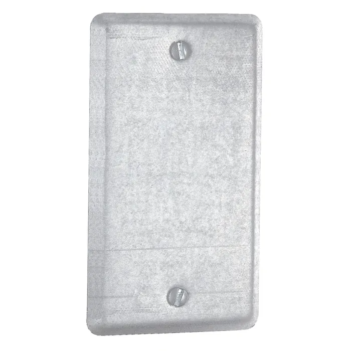 Thomas & Betts 1 Gang Steel Blank Utility Box Cover (Silver)