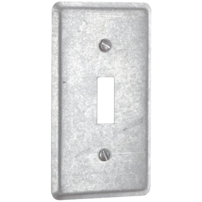 Steel City 1 Gang Steel Toggle Opening Utility Box Cover (Silver)