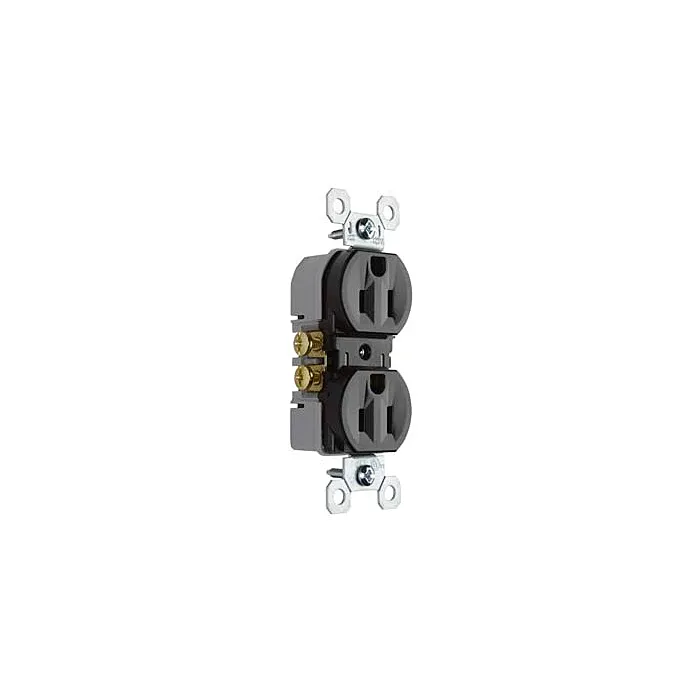 Pass & Seymour Trademaster® 15A/125V Duplex Receptacle, Brown