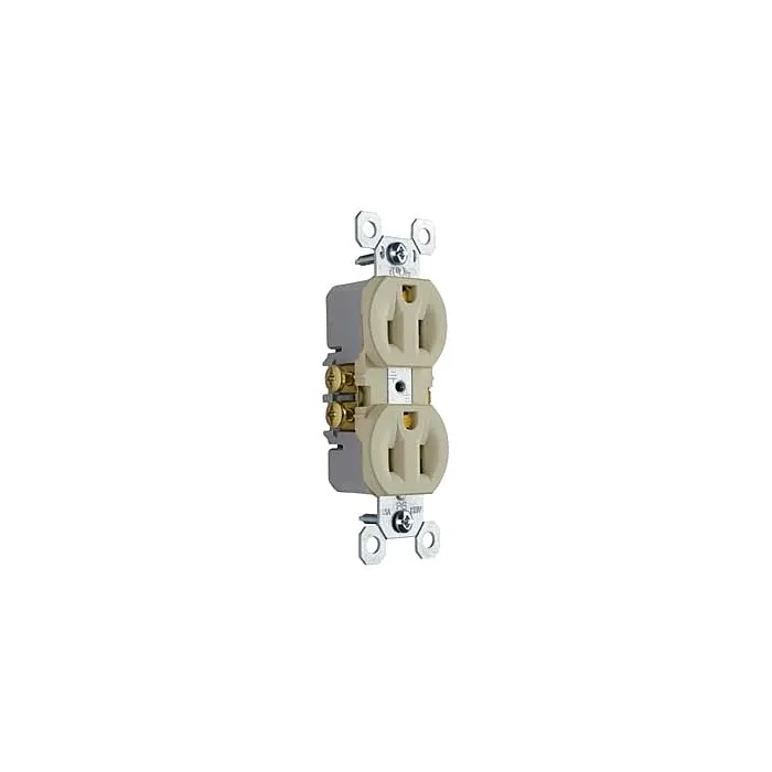 Pass & Seymour Trademaster® 15A/125V Duplex Receptacle, Ivory