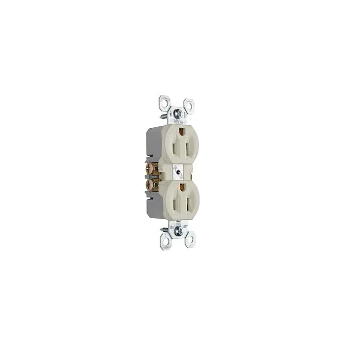 Pass & Seymour Trademaster® 15A/125V Duplex Receptacle, Light Almond