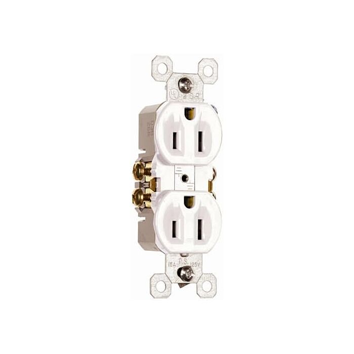 Pass & Seymour DUP OUTLET 15A 125V WH 10PK