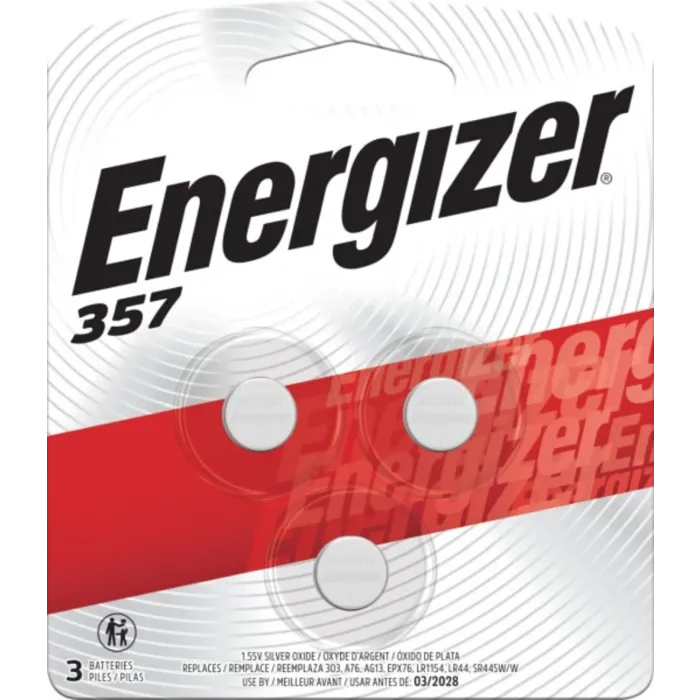 Energizer 357/303 Silver Oxide Button Cell Battery (3pk)