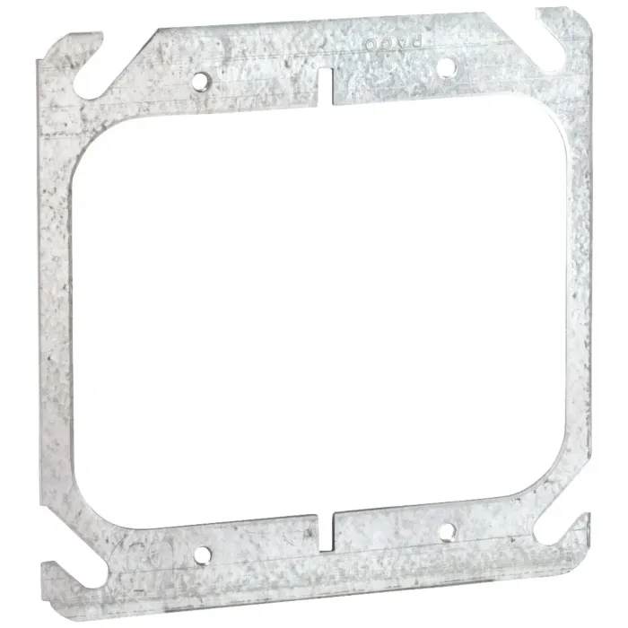 Southwire 2-Device Combination Square Flat Device Cover (Silver) 4 in. x 4 in.