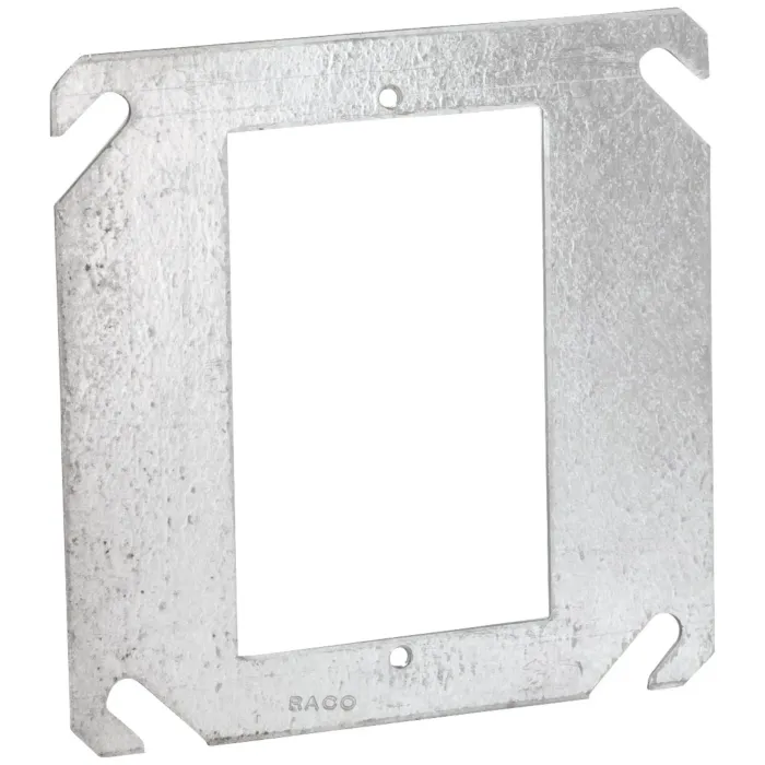 Thomas & Betts 1 Gang Steel Square Flat Outlet Cover (Silver)