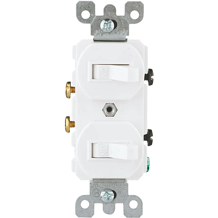 Pass & Seymour CC COMBO 2 SW 1P 15A 120/277V WH
