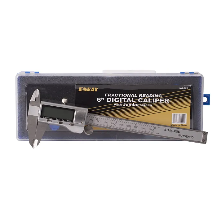 Enkay 6 in SS Digital Caliper with Fractional Reading