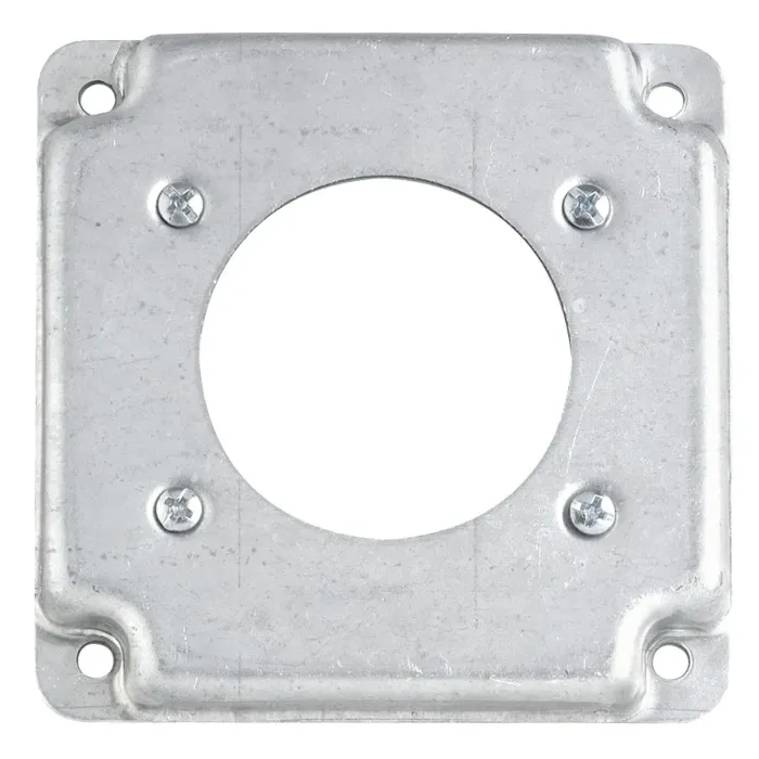 Thomas & Betts Steel Dryer/Range Receptacle Square Box Surface Cover (Silver)