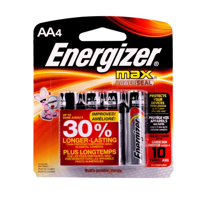 Energizer Max AA Alkaline Battery (4 Pack)