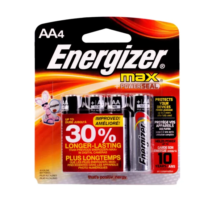 Energizer Max AA Alkaline Battery (4 Pack)