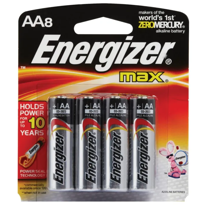 Energizer Max AA Alkaline Battery (8 Pack)