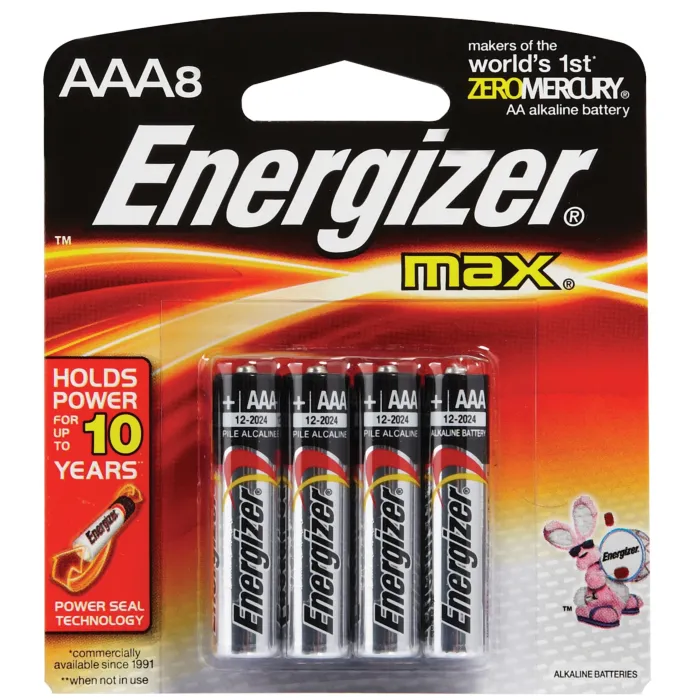 Energizer Max AAA Alkaline Battery (8 Pack)