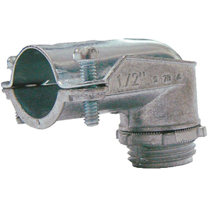 Sigma Engineered Solutions ProConnex Die-Cast Zinc 90 Deg Squeeze Connector For AC, MC - 3/8 in.