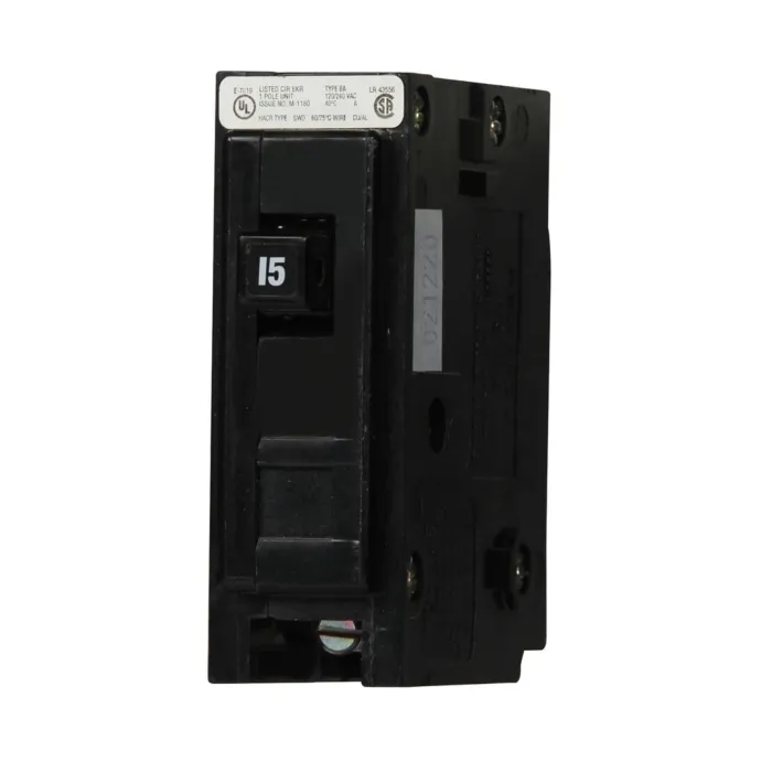 Eaton Type BAB Single Pole Thermal Magnetic Circuit Breaker - 15 A