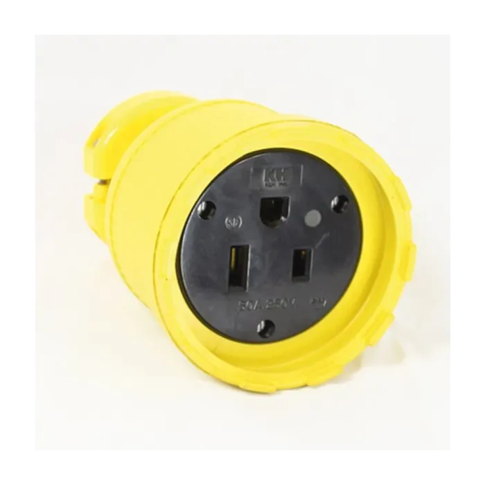 KH Industries Inc 250 VAC 50 A SS Straight Flip Seal Connector