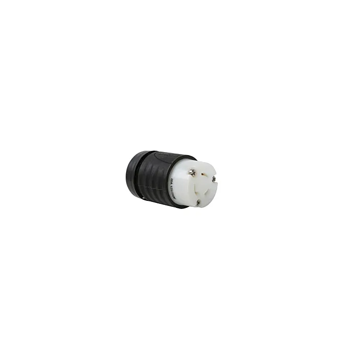 Pass & Seymour 20A NEMA Connector L1020 - Black Back, White Front Body