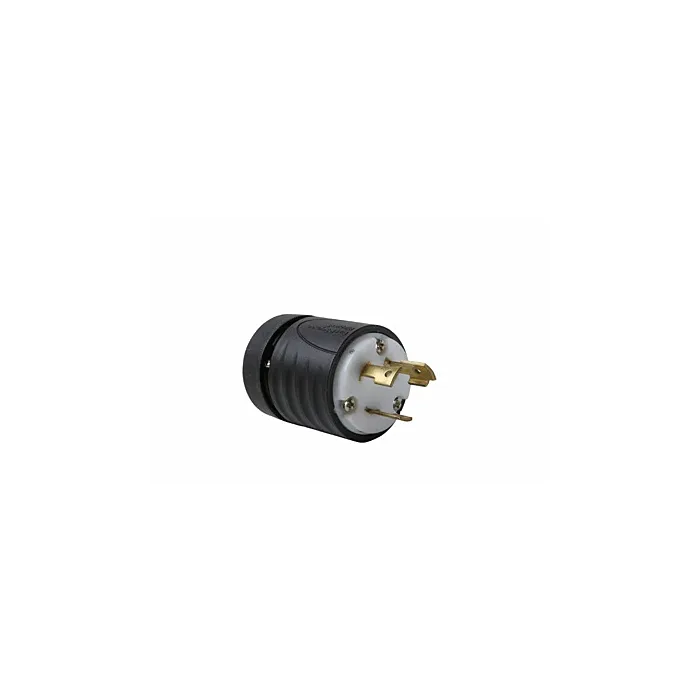 Pass & Seymour 30A NEMA L1030 Plug - Black Back, White Front Body