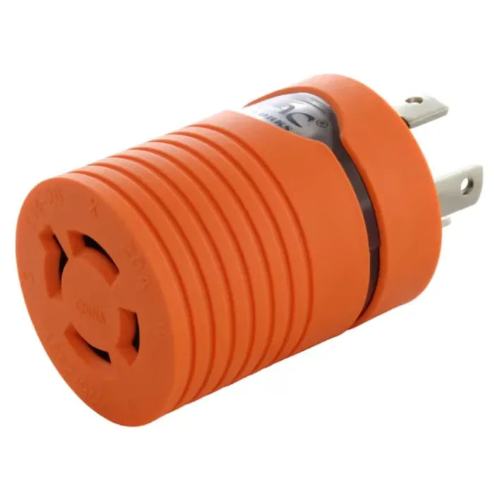 AC WORKS 30A 4-Prong 125/250V L14-30P Plug to L14-20R 20A 4-Prong 125/250V Connector