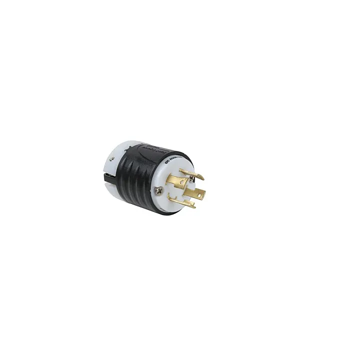 Pass & Seymour 30A NEMA L1530 Plug - Black Back, White Front Body
