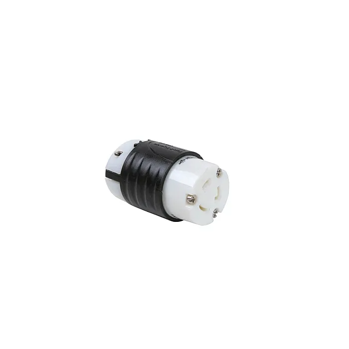 Pass & Seymour 20A NEMA Connector L620 - Black Back, White Front Body