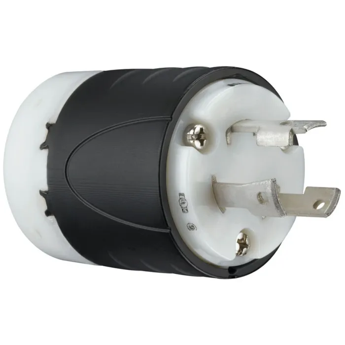 Pass & Seymour 30A NEMA L630 Plug - Black Back, White Front Body