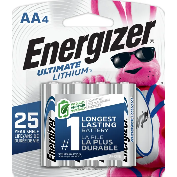 Energizer Ultimate Lithium AA Batteries (4 Pack)